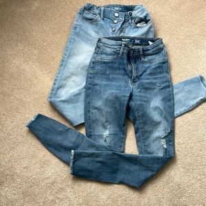 Two pairs of girls jeans